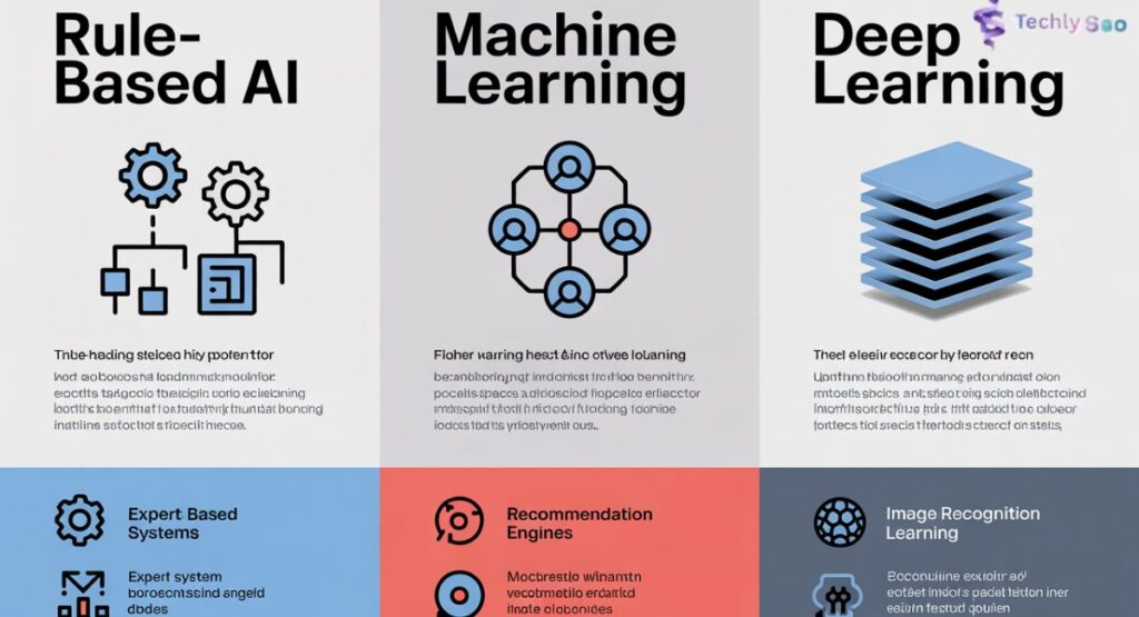 A picture of Infographic comparing rule-based AI, machine learning, and deep learning.
A picture of Infographic comparing rule-based AI, machine learning, and deep learning.
A picture of Infographic comparing rule-based AI, machine learning, and deep learning.
Infographic comparing rule-based AI, machine learning, and deep learning.
Infographic comparing rule-based AI, machine learning, and deep learning.
Infographic comparing rule-based AI, machine learning, and deep learning.
pictures of AI, machine learning, and deep learning.
Types of Artificial Intelligence