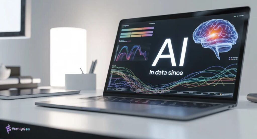 AI in data science concept with digital data visualization and smart analytics dashboard