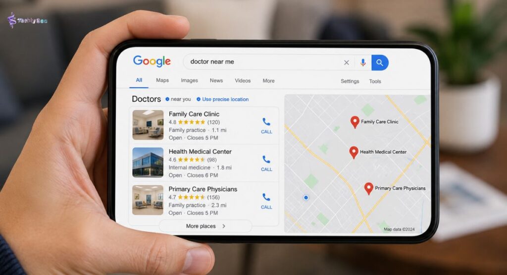 why-google-ads-work-for-doctors-and-medical-practices Patient searching for a doctor near me on Google